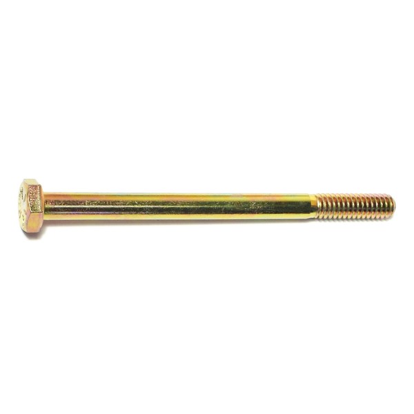 Midwest Fastener Grade 8, 1/4"-20 Hex Head Cap Screw, Zinc Yellow Steel, 3-1/2 in L, 50 PK 00671